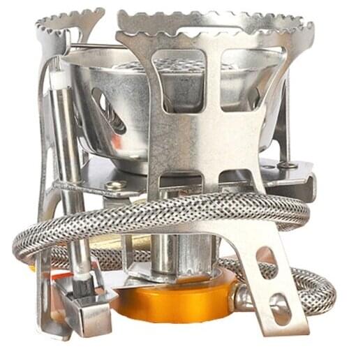 2900W Camping Gas Stove Outdoor Cooking Gas Adapter Adaptor Conversion Portable Foldable Windproof Split Gas Cooker