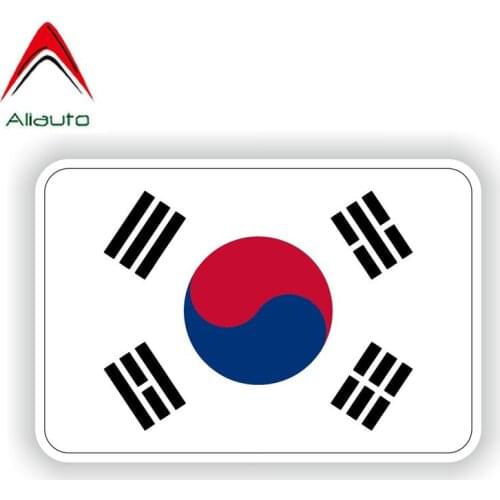 Aliauto South Korea Flag Car Sticker PVC Waterproof Reflective Decoration Decal Accessories for Peugeot Skoda,11cm*7cm