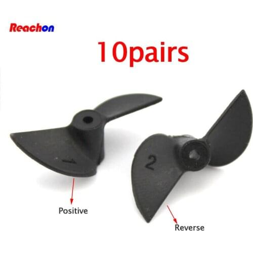 Free Shipping 10 Pairs 2mm RC Boat Propellers 2*30mm Left/Right Nylon Propeller Spare Parts For DIY RC Boat Model