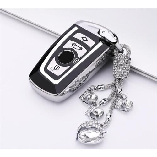 3-button soft TPU car remote key fob car key case for BMW M1 M2 M3 F05 F10 F20 F30 328 535 650 waterproof Protection key shell