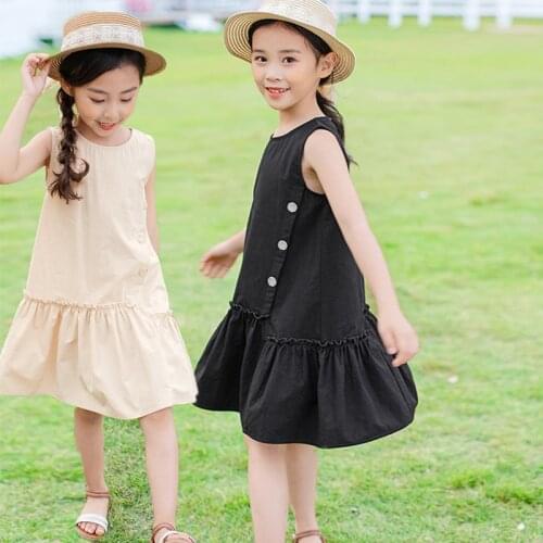 100% Cotton New 2020 Summer Teenager Kid Dresses For Girl Elegant Baby Dress Children Ruffles Kids Clothes Girls 9 To 14 Years