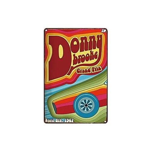 Donny Brooke Grand Prix Wall Decor Metal Tin Sign 12x8 Inch