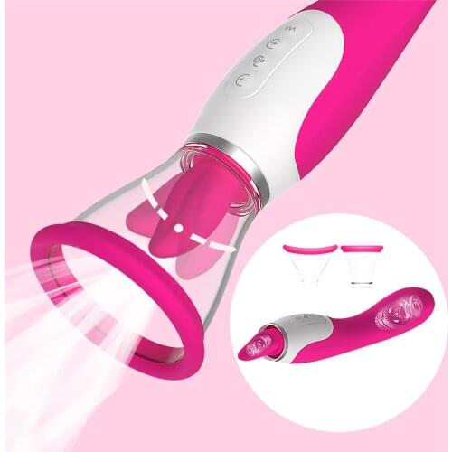 Masturbadores Dildo Vibrator Cock for Women Tongue Sucking Clitoris Stimulation Vibrating Female Masturbation Adult Fidget Toys