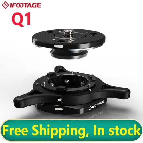 Ifootage SEASTARS Q1 QUICK RELEASE Plate Base Plate Tripod Screw Mount For DSLR Camera Camcorder Manfrotto