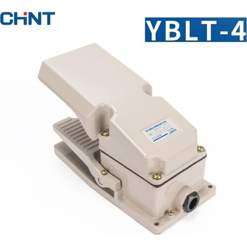 CHINT Foot Switch 380V 1NO 1NC Momentary for Lathe Machine Waterproof Pedal Foot Switch YBLT-4 Hot Sell