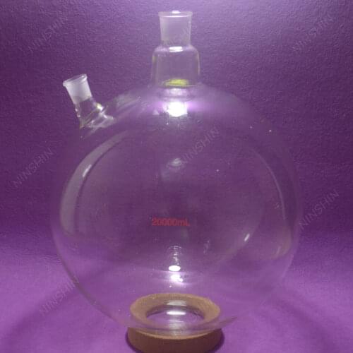 20L,20000ml ,Round bottom flask ,two necks,Glass Boiling Flask,2-necks,Lab flask,Ground joint and the neck could be customized