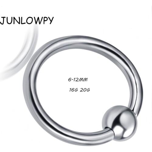 JUNLOWPY Captive Nose Ring 16G/18G 50pcs/lot stainless steel Labret Eyebrow ring Earring Tragus Hoop Ring piercing Body Jewelry