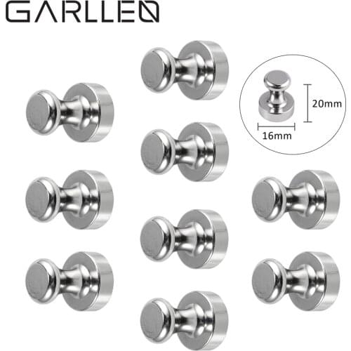 GARLLEN 10 Pcs Magnets Metal Push Pins Magnetic Neodymium Magnet Hardware Pushpin for Office Kitchen Strong Magnet Kit Push Pin
