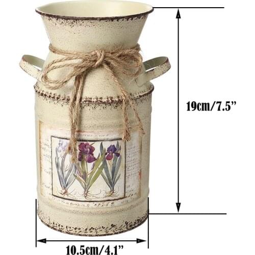 Retro Metal Plant Pots Decorative Nordic Vintage Pitcher Table Flower Plant Vase Head Flower Pot Vase Stand