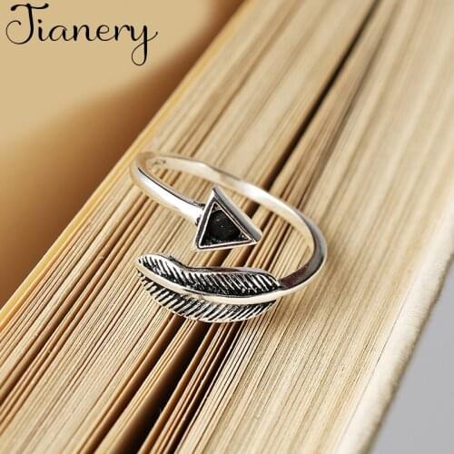 Fashion Female Big Feather Finger Rings For Women Lover Wedding Jewelry Party Trendy Statement Rings Wholesale