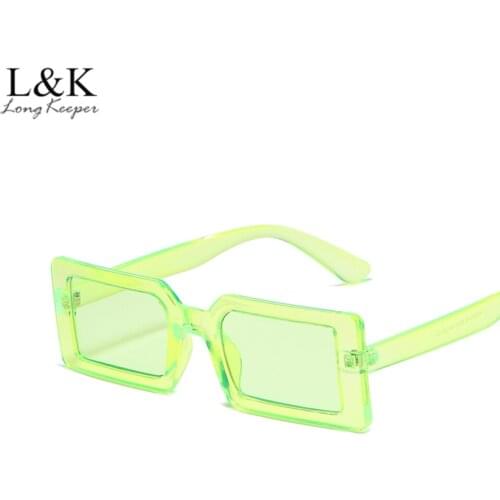 Vinatge Rectangle Sunglasses Women 2020 Brand Design Black Thick Frame Sun Glasses Men 90s Cool Sunglass Party Eyewear UV400