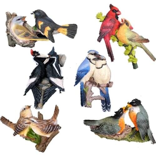 New Hand-made Painted Couple Birds 3D Fridge Magnets Tourism Souvenirs Refrigerator Magnetic Stickers Gift
