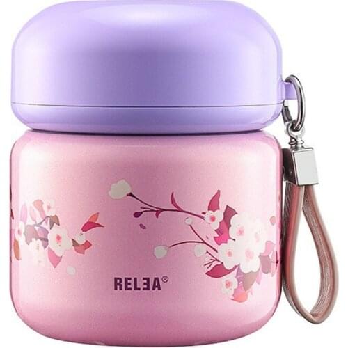 Portable stew beaker lunch box stainless steel lunch box smoldering pot student worker insulated lunch box with spoon Lunch Pail