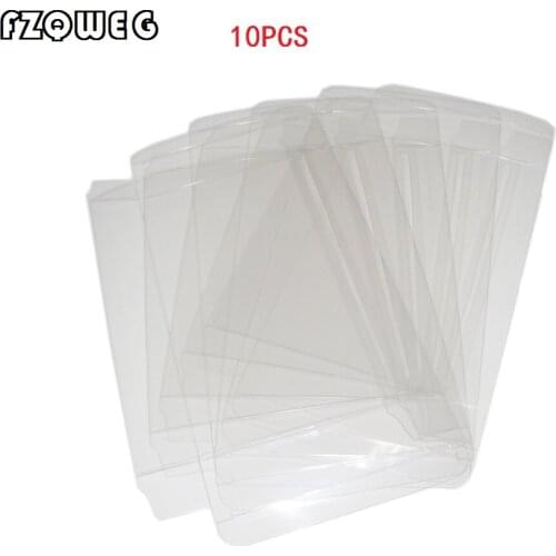 FZQWEG 10 pcs Transparent Clear for SNES For N64 Game box Protector Case games plastic PET Protector game boxes