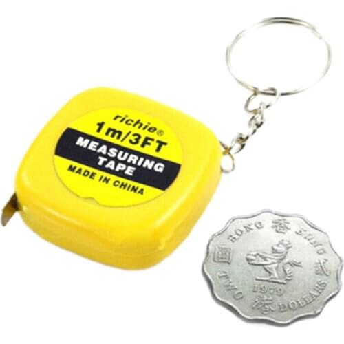 Mini Retractable Tape Measure Ruler Portable Pull Ruler Keychain Retractable Ruler Heart-shaped Tape Measure 1M