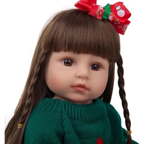 Silicone Baby Dolls With Eyes Open Reborn Baby Toddler Girl Doll 55 cm Soft Full Body Silicone Doll Real Touch Toy Gifts