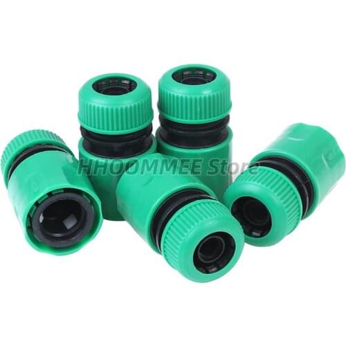 5Pcs 1/2 " Hose Joint Coupling Connector For Garden Irrigation Irrigation Balcony Flowers Garden Water Connector Green Color hot