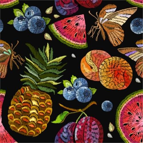 Spandex swimsuit fabric custom clear pineapple pattern digital printing stretch bikini swimsuit fabric sewing garment materialX1