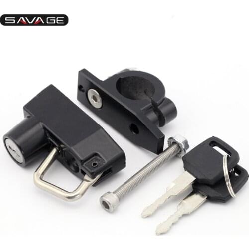 Motorcycle/ Motorbike/ Sports bicycle / Exercise bicycle Helmet Lock Bar Clamp Universal For 22mm 7/8" 25mm 1 1/8" handlebar CNC