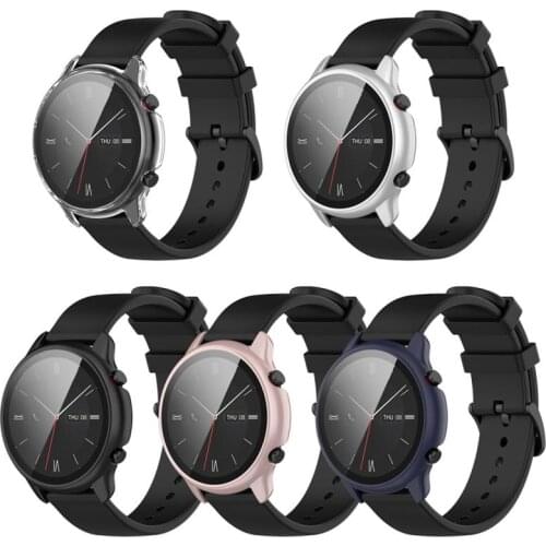 Protective Case For Amazfit GTR2 ESIM Tempered Glass Screen Protector Cover For Xiaomi Amazfit GTR 2 2e Watch Film Shell Bumper