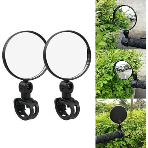 2/1 Pcs 360° Rotation Bicycle Rear View Mirror Bike Cycling Wide Range Back Sight Reflector Adjustable Left Right MTB Mirrors