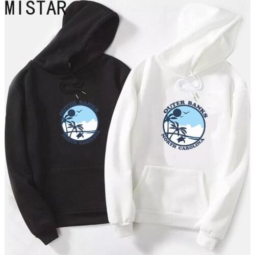 Casual Plus size Hoodies Women Long Sleeved Oversized Sweatshirt Print Outer banks North Carolina Fashion Tops Women Clothes