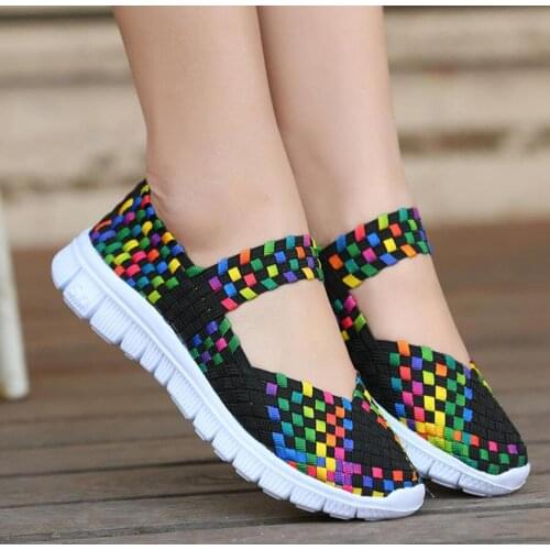 2020 Women sneakers woven shoes fashion light breathable 10 colors mesh lightweight casual shoes woman Womens Vulcanize Shoes