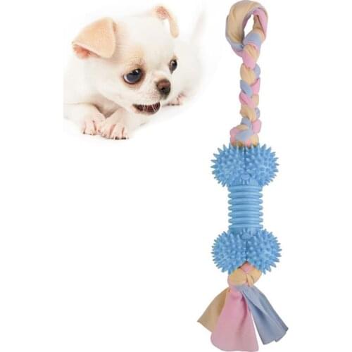 1pc Pet Toy Dog Puppy Cotton Chew Knot Toy Durable Braided Bone Rope Funny Teeth Cleaning Toys For Dogs Pet Supplies Dog Favors