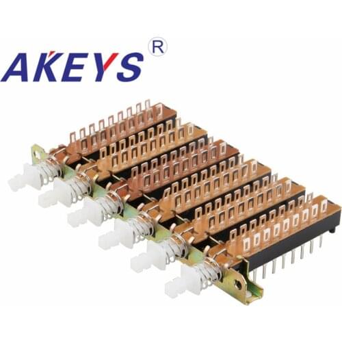 1PCS PBS 62H18 18PINS Straight key switch with lock interlock bracket with hole