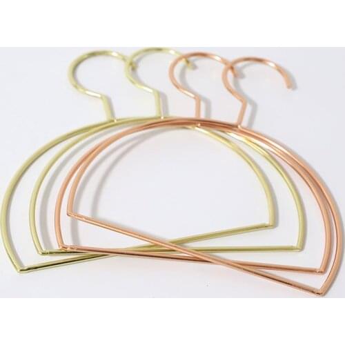 10 Pcs/Lot Gold Metal Simple Design Half Round Belt Scarf Ring Storage Closet Hanger, Fancy Rose Gold Scarf Towel Rack Organizer
