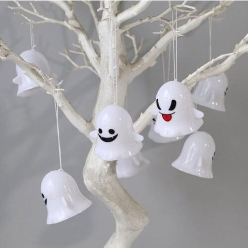 12pcs Halloween Ghost LED Night Light Cute Expression Colorful Lamp For Halloween Party Room Decor Halloween Hanging Ornament