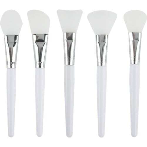5pcs/set Professional Silicone Mask Brush DIY Salon Silicone Facial Mud Mixing Brush For Skin Care Reusable Cosmetic Tool