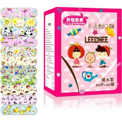 50Pcs/lot Cartoon Children Waterproof Wound Patch First Aid Bandage Band-Aid Adhesive Medical Band-aid without retail package