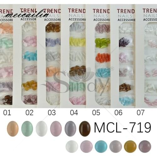 60pcs Mix Color Glitter Crystal Nail Gems Oval Teardrop Horse Eye Diamond Shiny Cat Eye Stone Nail Art Rhinestones Manicure Tips