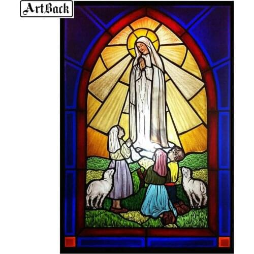 New 5d diy diamond painting fish virgin mary lamb 3d full square / round drill diamond embroidery stained glass painting