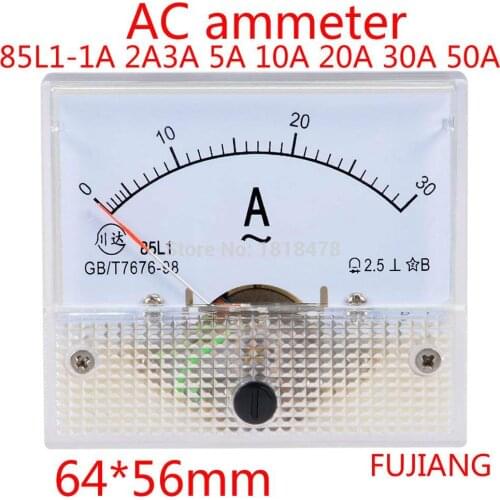 Pointer AC ammeter AC 0-1A 2A 3A 5A 10A 15A 20A 30A 50A Analog Panel Ammeter Gauge Ampere Current Meter 85L1