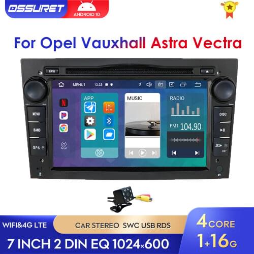 Android 10 2 Din Car DVD Player Radio GPS For Opel Astra H Meriva Vectra Antara Zafira Corsa C D Vivaro Veda Vauxhall Multimedia