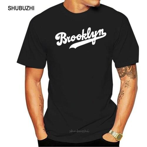 BROOKLYN NEW YORK CITY NYC BASEBALL USA AMERICAN HIPSTER SCENE T-SHIRT TEE Ment Shirts Summer Style