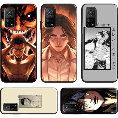 Eren Yeager Attack on Titan For POCO X3 Pro F2 F3 M3 Pro Phone Case For Xiaomi Mi 11 Lite Ultra A3 9T 10T Pro Cover
