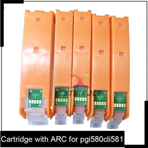 CSTINKJET 2 sets ARC chip PGI-580 CLI-581 Ink Cartridge For Canon PGI 580 CLI 581for Canon Pixma TR7550 TR8550 TS6150 6151 6250