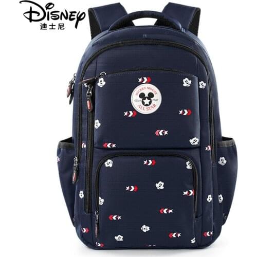 Disney Mickey Mouse Childrens Backpack Large Capacity Student Backpack Waterproof Boys Shoulder Bag Handbag