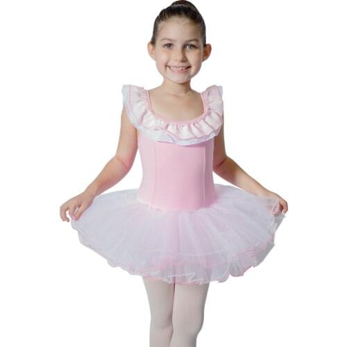 Kids Ballet Tutu Dress Black and Red Cotton/Lycra Sleeveless Dance Leotard Tutu Dress for Girls Performance