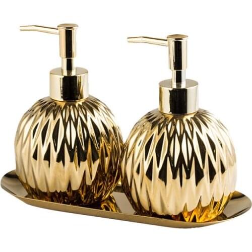 Lotion Hand Sanitizer Dispensers Bottles Refillable Ceramic Containers with Pump for Home Hotel Decoration Bathroom Accessories