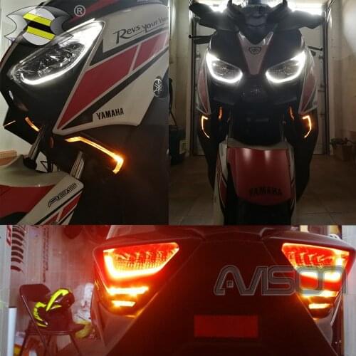 For XMAX300 250 Xmax-300 Xmax-250 2017 2018 2019 Front Rear Turn Signal Tail Tamp Light Cover Shell Cap ABS