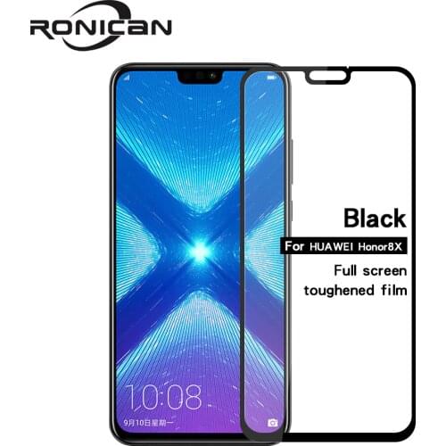 Huawei honor 8x glass full cover RONICAN fitted black anti knock honor 8x Max screen protector thin huawei honor 8x glass Screen