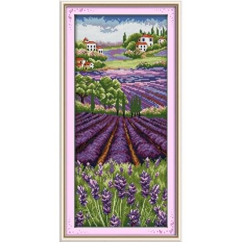 Everlasting Love Christmas Lavender Champaign Ecological Cotton Cross Stitch 11CT And 14CT Printed New Store Sales Promotion