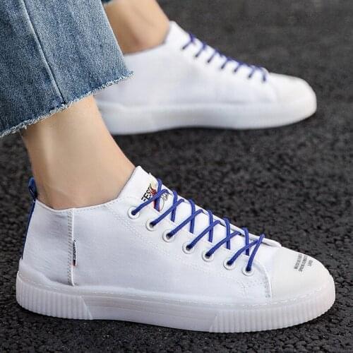 Sneaker Man Casual Shoe Canvas Shoes Men Mens Casual Leisure White Slip On High Top Mens Summer Causal For Black Sneakers