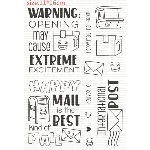 Box Ietter Silicone Clear Rubber Stamp Sheet Cling Scrapbooking DIY Cute Pattern Photo Album Paper Decoration