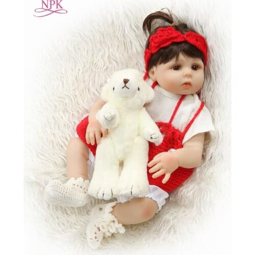 NPK Bebes Reborn Dolls 48CM Reborn Baby Doll Full Vinyl Silicone Newborn Baby Doll bonecas Whole Body Doll For Children Gifts