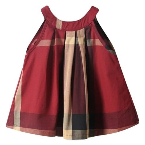 2021New Arrival Summer Kids Dresses Crew New A-Line Dress Girls 1 to 6 Years Old Sleeveless Kids Dresses For Girls Summer